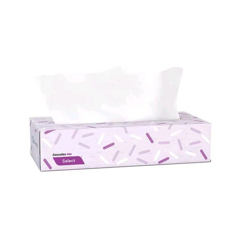 Cascades F950 Flat Box Facial Tissue, 100 sheets