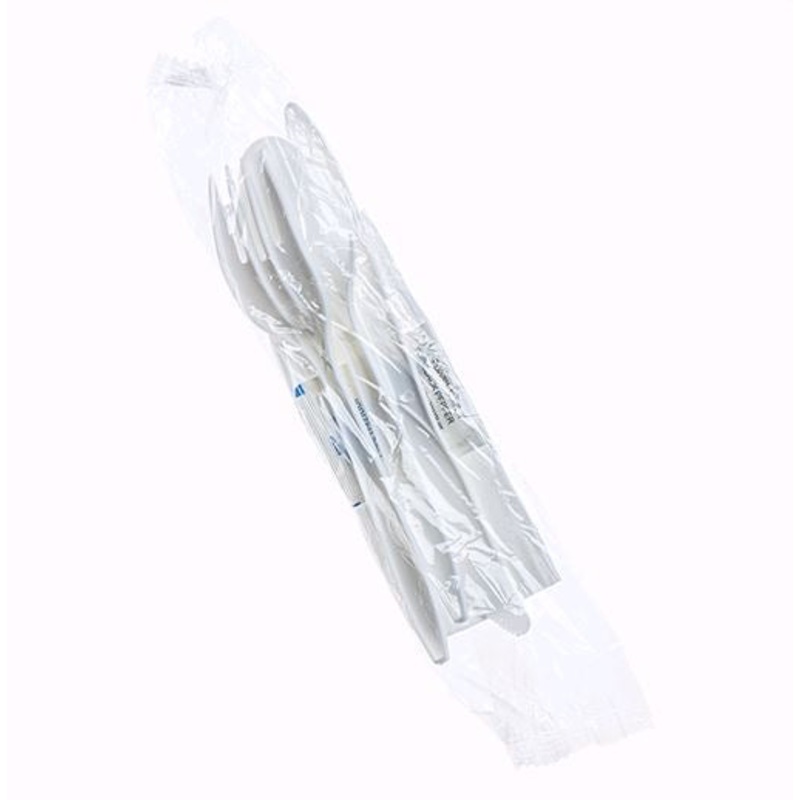Cutlery Kit Plastic White (K F Ts Nsp), Pack of 500