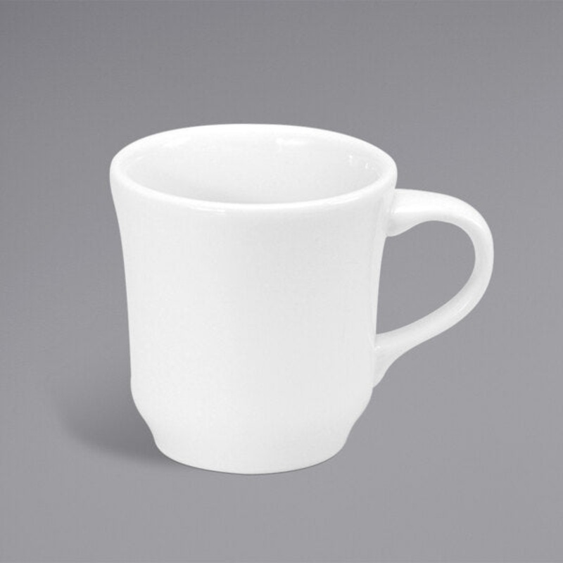 Oneida Shape 2000 by 1880 Hospitality 8 oz. Cream White Porcelain Cup - F1600000510