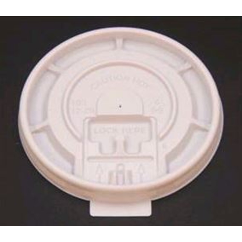 White Flat Tear-Back Lid for Hot Cups