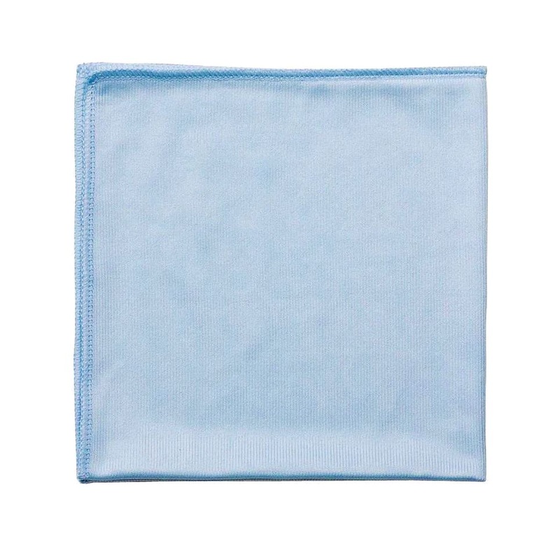 Globe 16" x 16" Blue Glass/Mirror Microfiber Cloth 3128