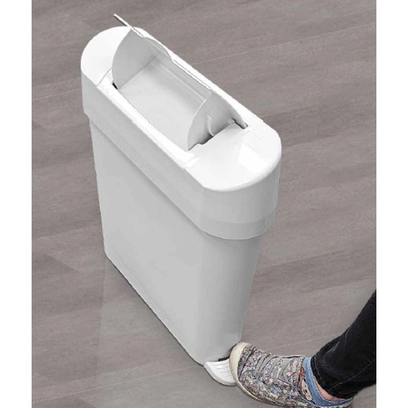 Globe Commercial Foot Pedal Sanitary Napkin Receptacle 22L 3016