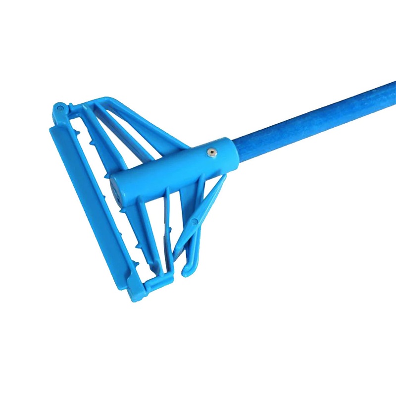 Globe Quick Release Fiberglass Mop Handle - 60"L Fiberglass Handle / Blue