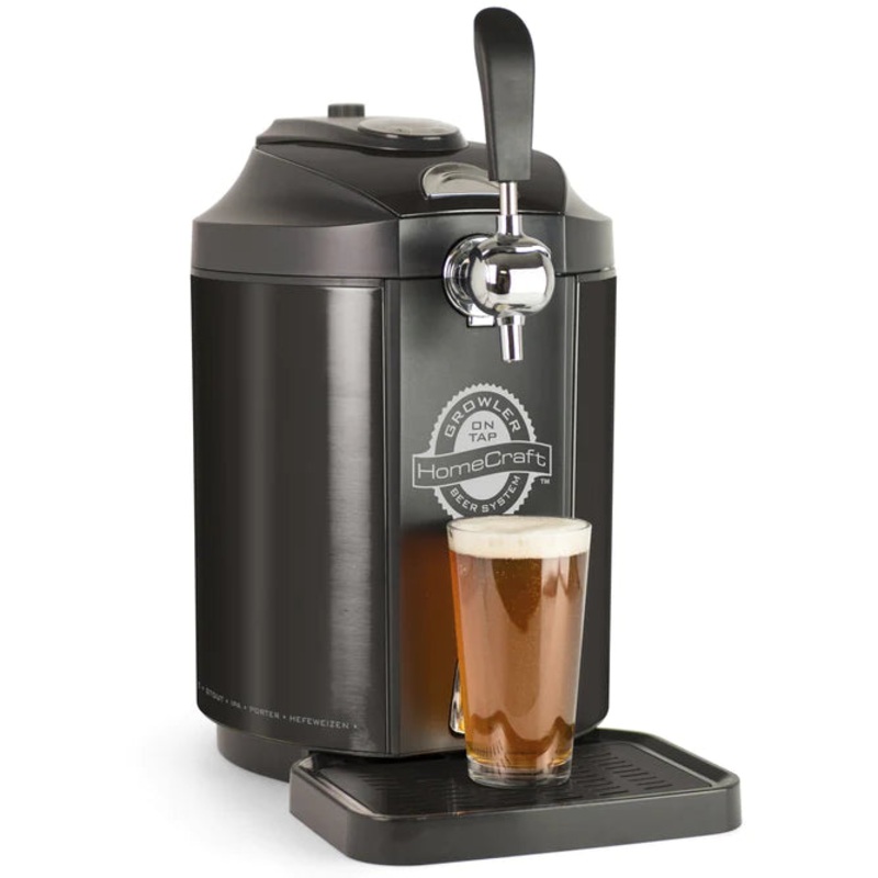 Nostalgia HomeCraft Black s/s Tap Beer Growler Cooling System HCCBD5BS
