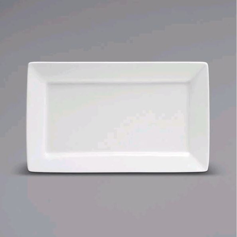 Oneida White 14 1/2" x 6 1/4" Rolled Edge Rec. Porcelain Platter F8010000383S*