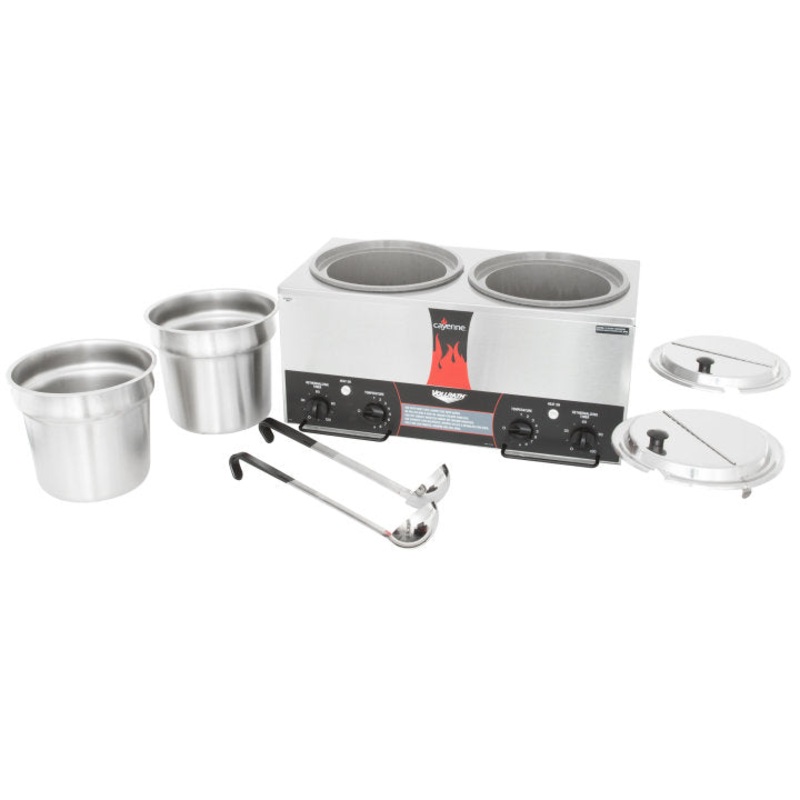 Vollrath Twin-well 7-quart 120-volt Cayenne model TW-27R rethermalizer with accessory package 72029