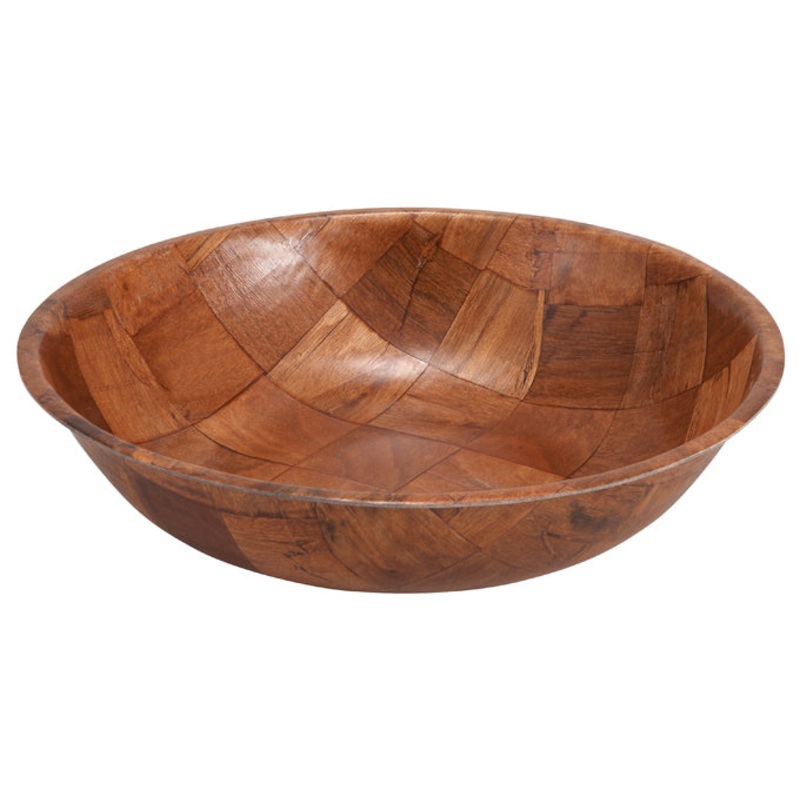 Winco 8" Woven Wood Salad Bowl WWB-8