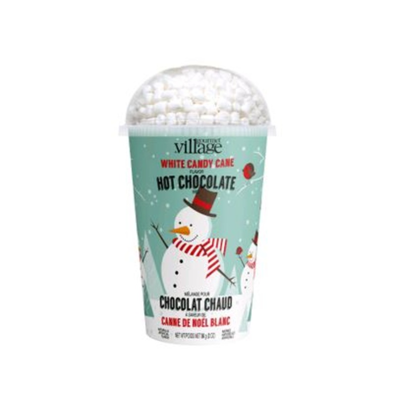 Snowman White Candy Cane Hot Chocolate Cup - GCHCPS3