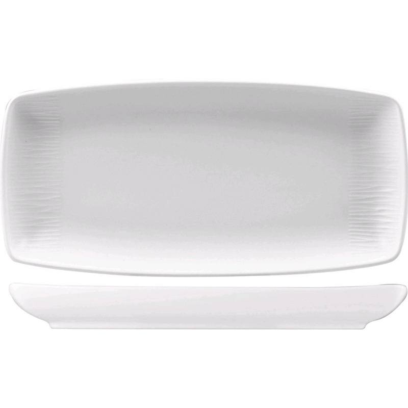 Churchill - Super Vitrified Bamboo 11.75" x 6" White Oblong Plate WHBALO111