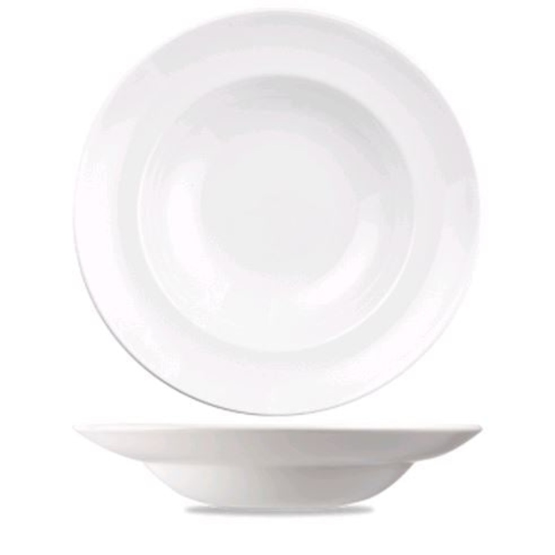 Churchill - Super Vitrified Equation 12" Round Pasta Plate WH ERPP1