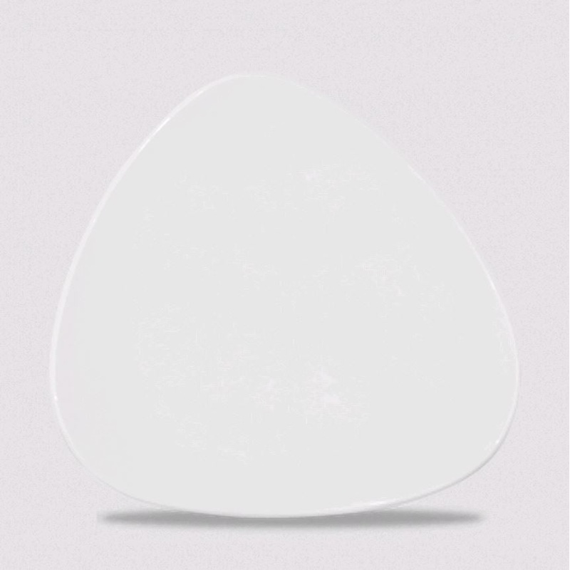 Churchill - Super Vitrified Lotus 12.25" Triangle Plate WH  TR121