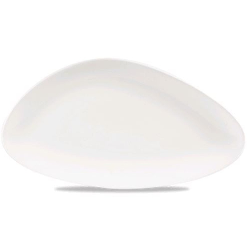 Churchill - Super Vitrified Lotus 13.75" x 7.5" Triangle Plate WH TC351