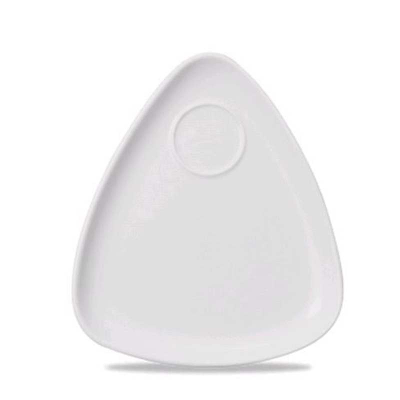 Churchill - Super Vitrified Snack Attack 9.5" White Triangular Snack Plate WH TSP1