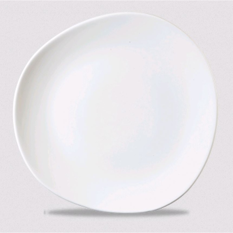 Churchill - Super Vitrified Trace 10 3/8" Organic Round Plate WH OG101