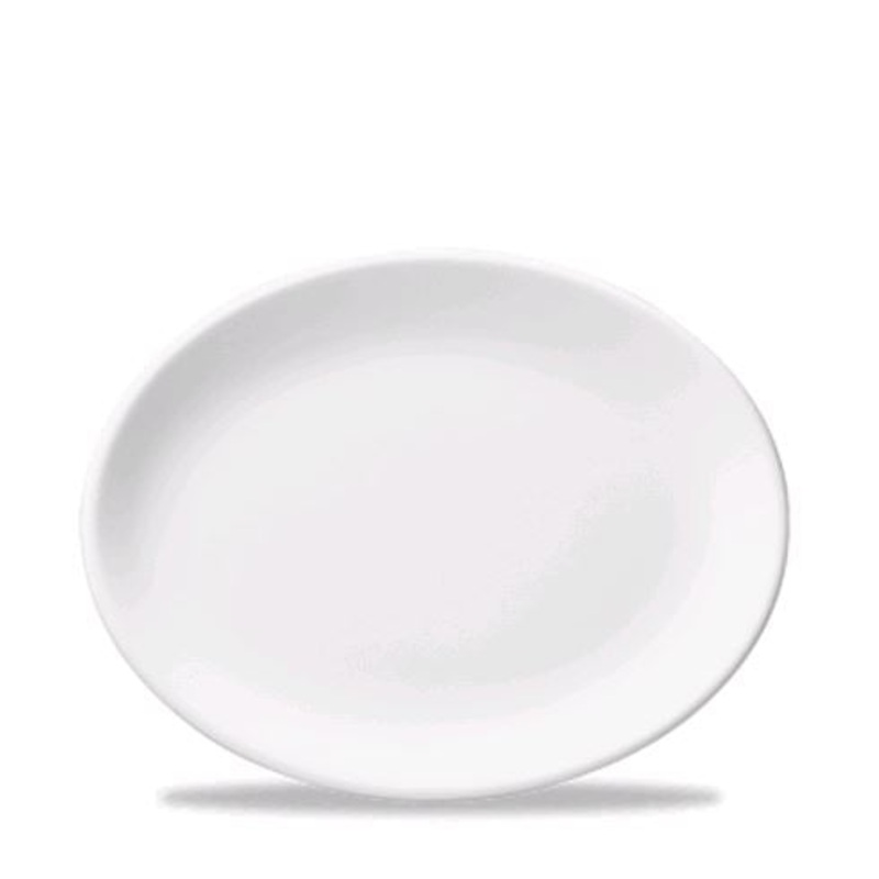 Churchill - Super Vitrified White 12" White Oval Plate WH D121