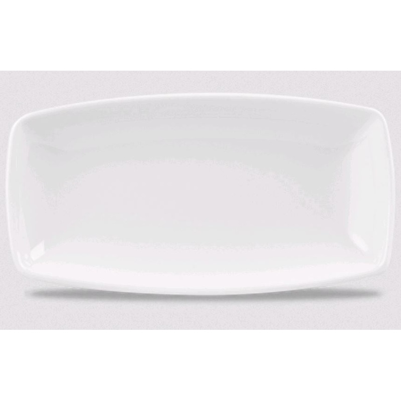 Churchill - Super Vitrified X Squared+ 14" x 7.25" Oblong Plate WH  OP141