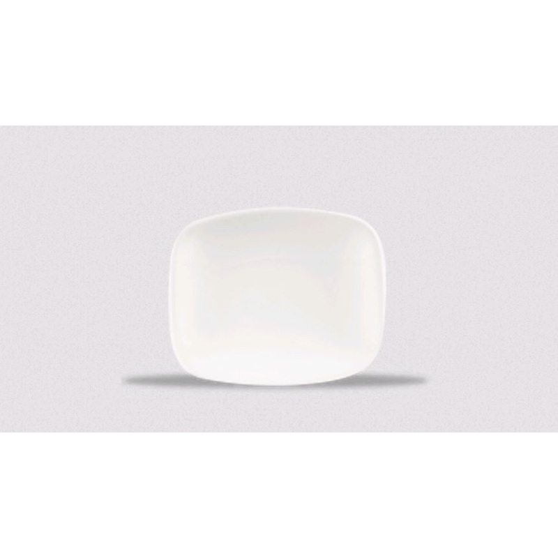 Churchill - Super Vitrified X Squared 6 1/6" x 4 15/16" Oblong Chef's Plate WH OBL11