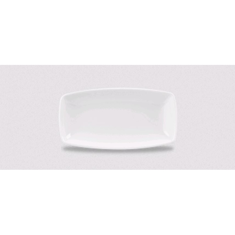 Churchill - Super Vitrified X Squared+ 7.75" x 4" Oblong Plate WH  OP81