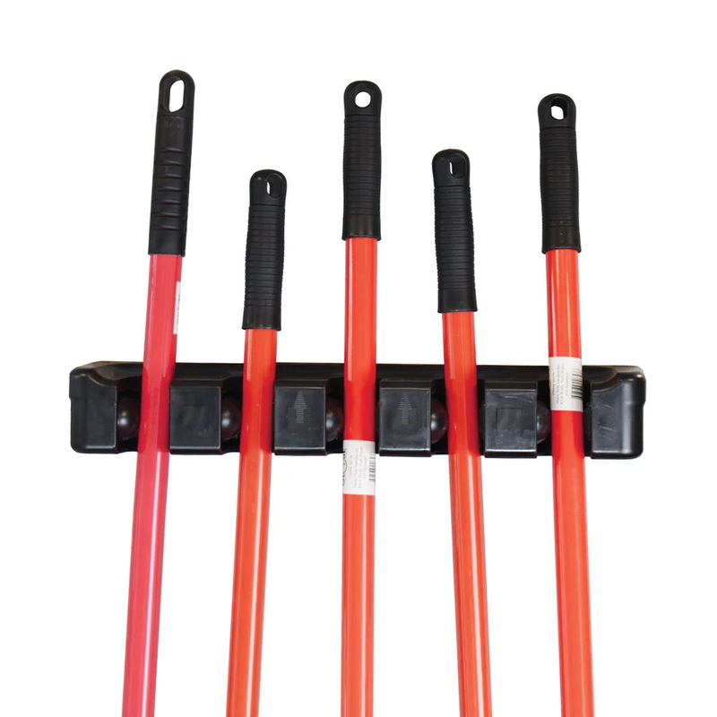 Globe Commercial Mop/Broom 5 slot Holder - 5700