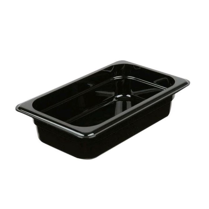 Cambro 42CW110 1/4 size 2.5" deep Black Plastic Insert