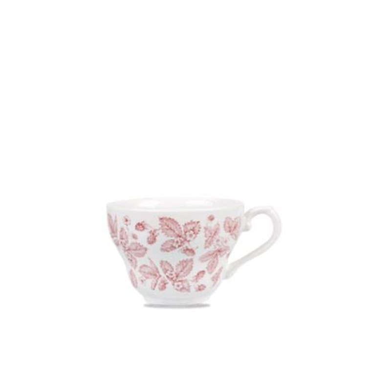 Churchill - Super Vitrified Vintage Prints Cranberry Bamble Georgian 7oz Teacup CBA GTC71