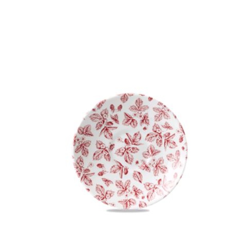 Churchill - Super Vitrified Vintage Prints Cranberry Branmble Georgian 5.5" Saucer CBA GTS 1