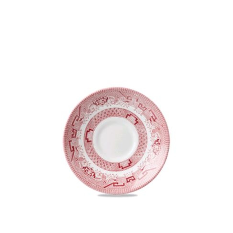 Churchill - Super Vitrified Vintage Prints Cranberry Willow Georgian 5.5" Saucer CWL GTS 1