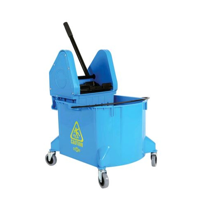 Globe 3078B 40 qt Blue Downpress Bucket and Winger