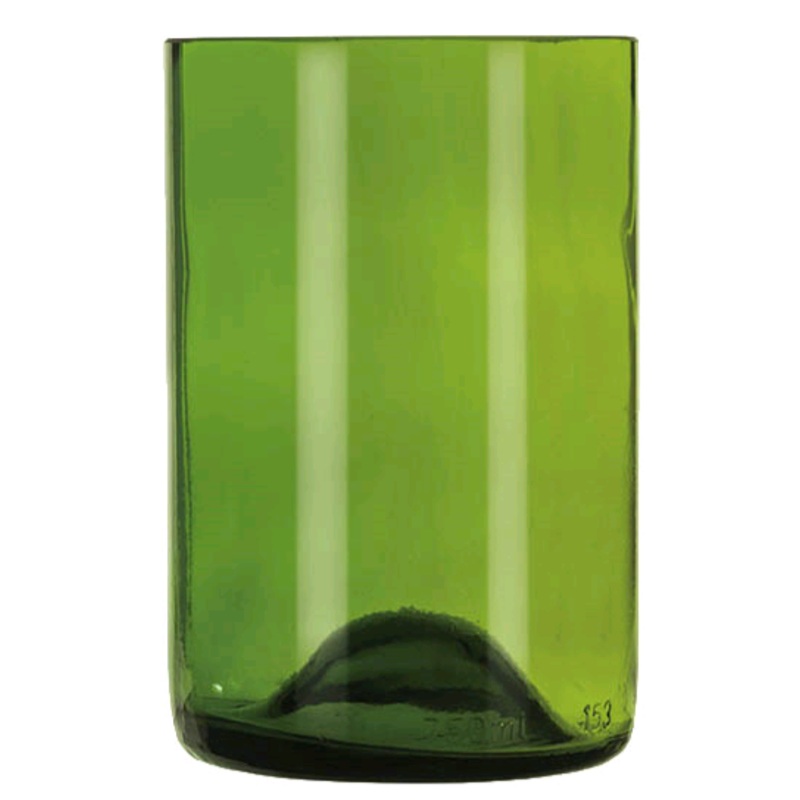 Libbey 97287 12 oz Green Repurposed Wine Bottle Tumbler