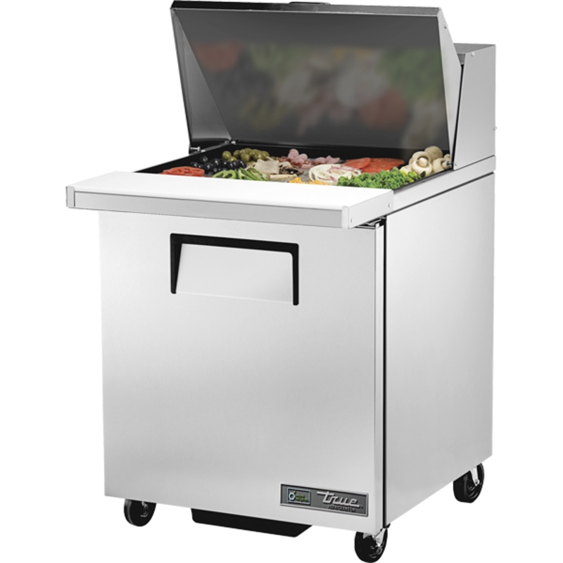 True 27" Refrigerated Mega Top Sandwich / Salad Prep Table  TSSU-27-12M-B-HC