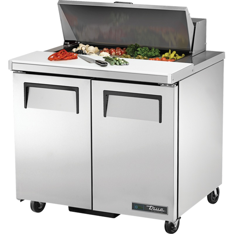True 36" 2-Door Salad/Sandwich Prep Table TSSU-36-08-HC