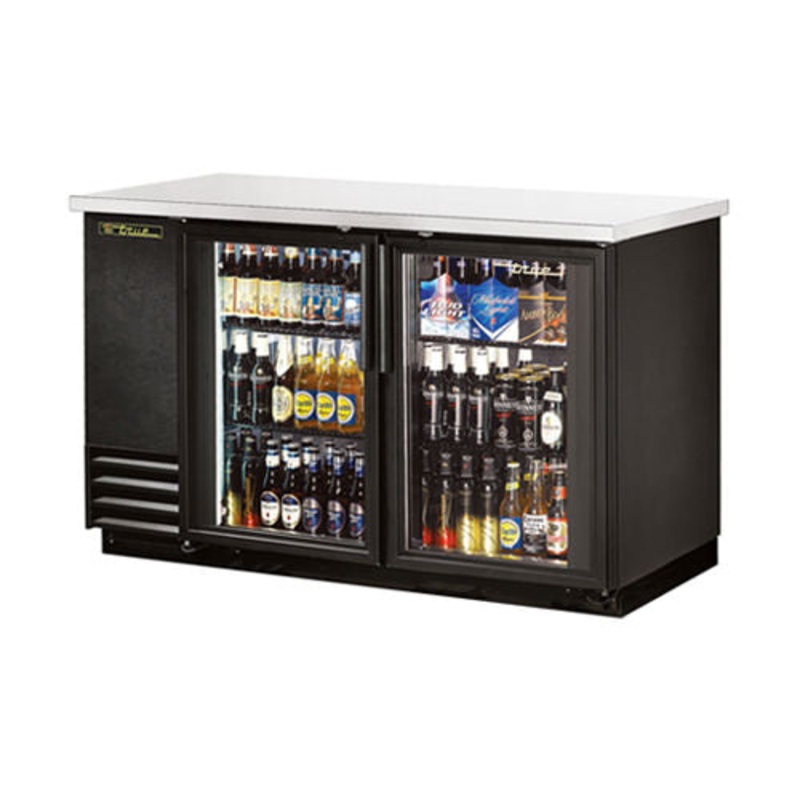 True 48" Back Bar Cooler LD TBB24-48-2G-Z1-SFT-B-1