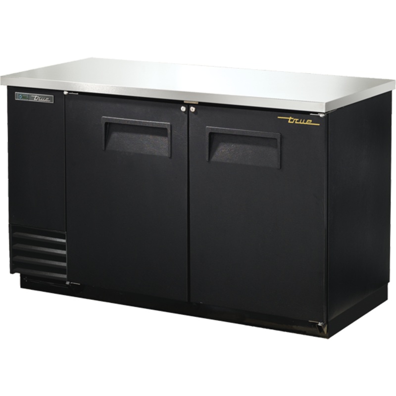 True 59" Blk Bar Cooler TBB-2-HC