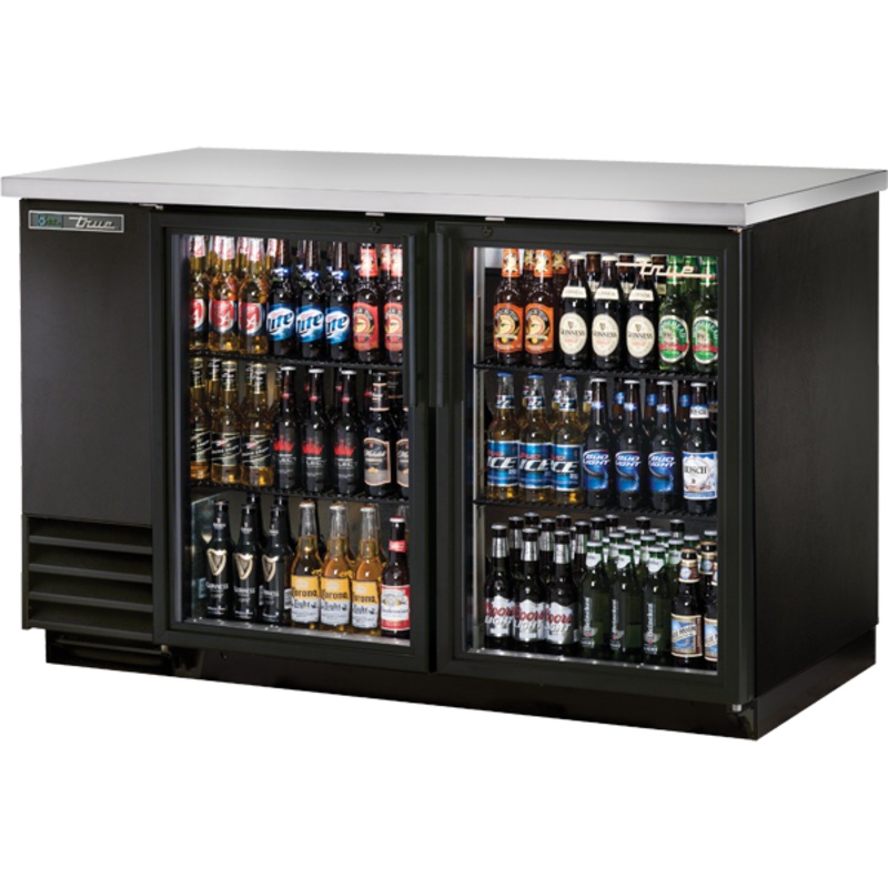 True 59" Two Door Bar Cooler Glass TBB-2G-HC-LD