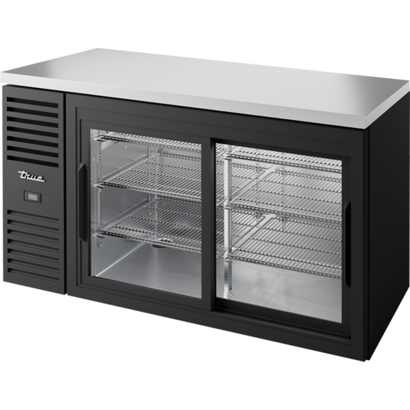 True 60" 2 Door Sliding Glass Cooler TBR60-RISZ1-L-B-11-1