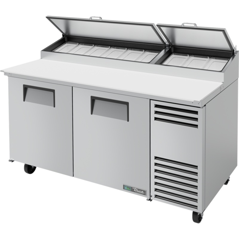 True 67" 2-Door Refrigerated Pizza Prep Table with Alternate Top TPP-AT-67-HC
