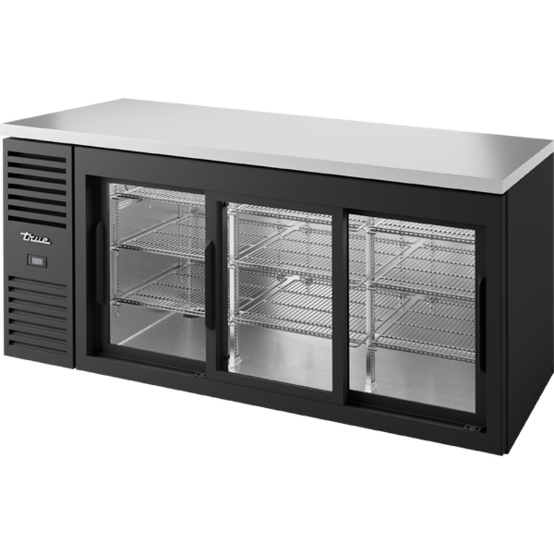 True 72" 2 Door Sliding Glass Cooler TBR72-RISZ1-L-B-11-1