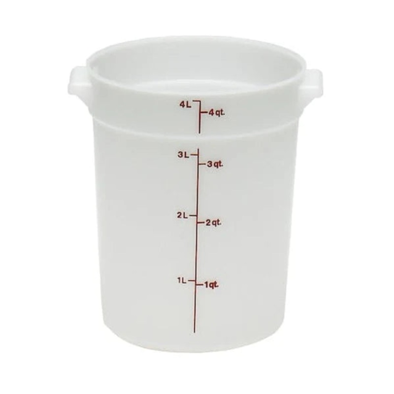 Cambro - Container, 4 qt, Round, Poly, White RFS4148