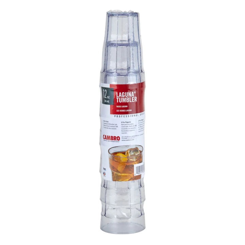 Cambro - Multi Pack Tumbler, Laguna, 12 oz, Clear (Pack of 6)