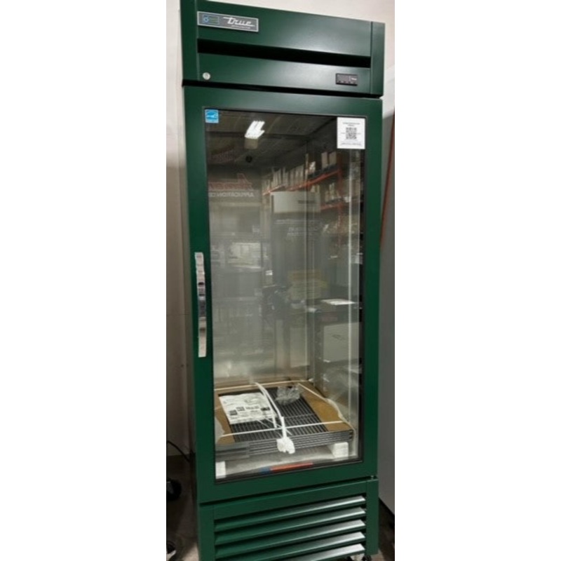 True T-23G-HC~FGD01 EMERA Glass Door Fridge 3" Emerald Green