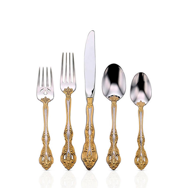 Golden Michelangelo 5 Piece Place Setting