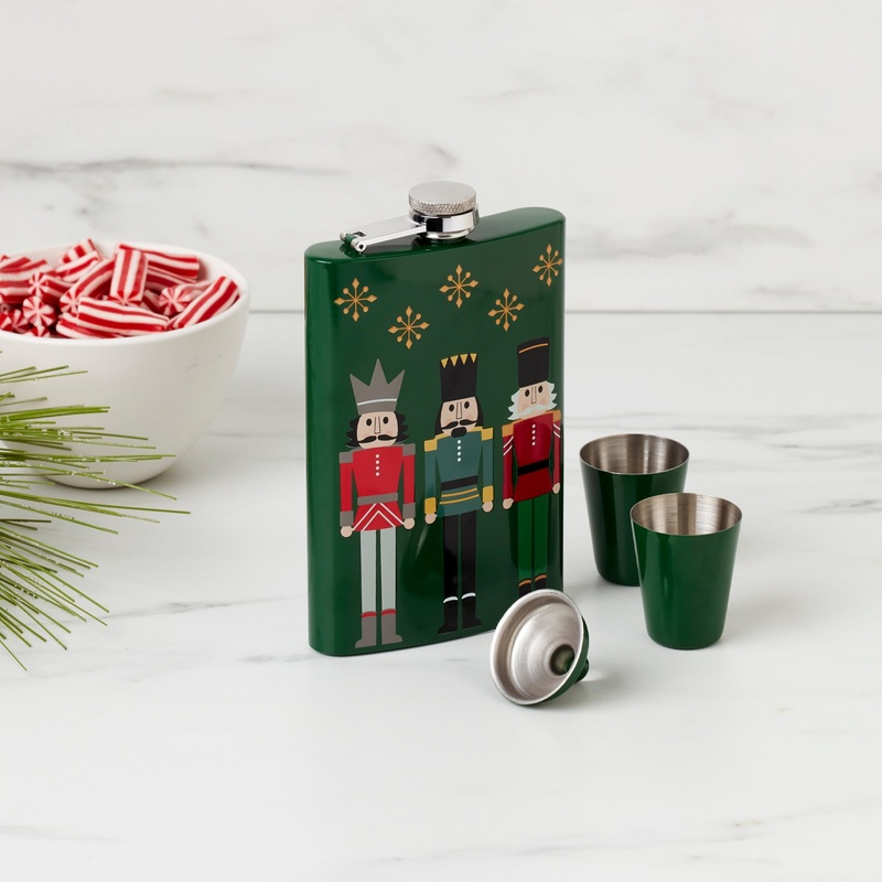 Nutcracker 4 pc Flask Set