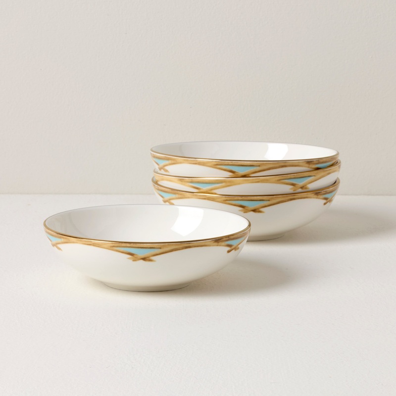 British Colonial Bamboo Fruit Bowls - Set of 4