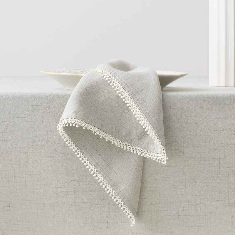 French Perle Dove Grey 19X19 Napkin