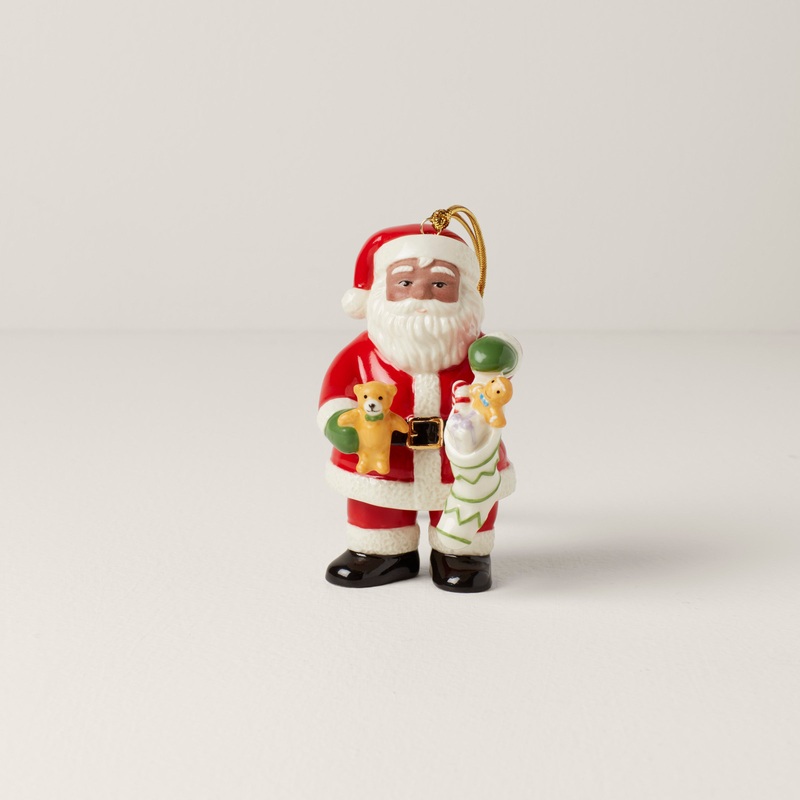 African American Santa Stocking Ornament