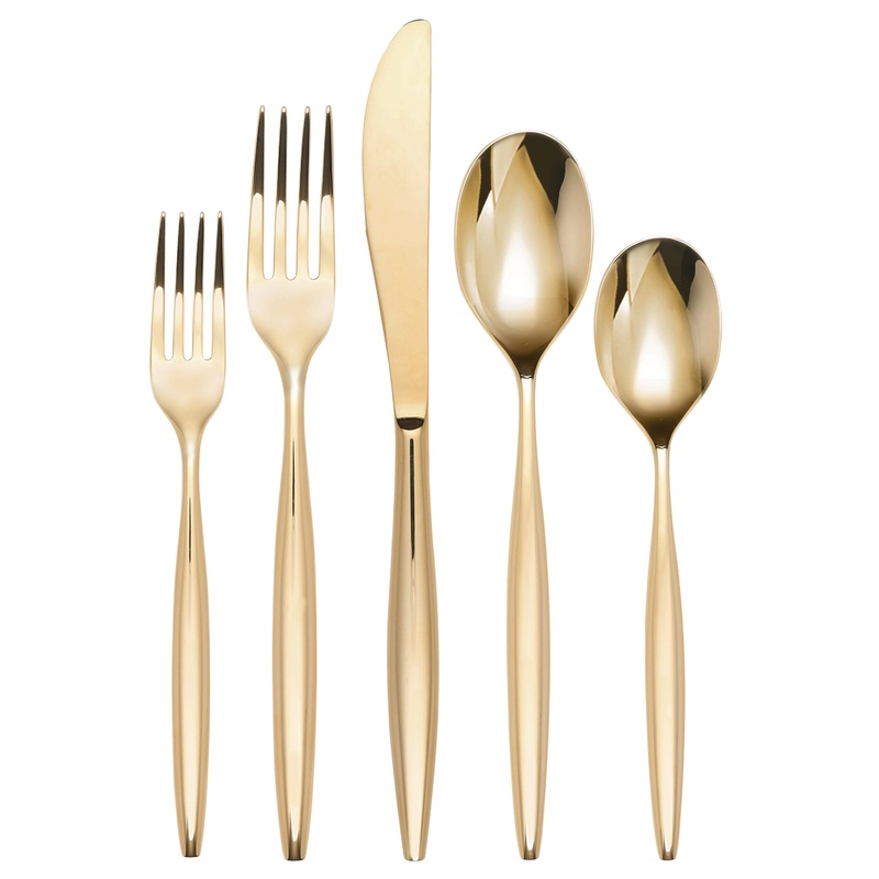 Braga Gold Mirror 20 Piece Flatware Set