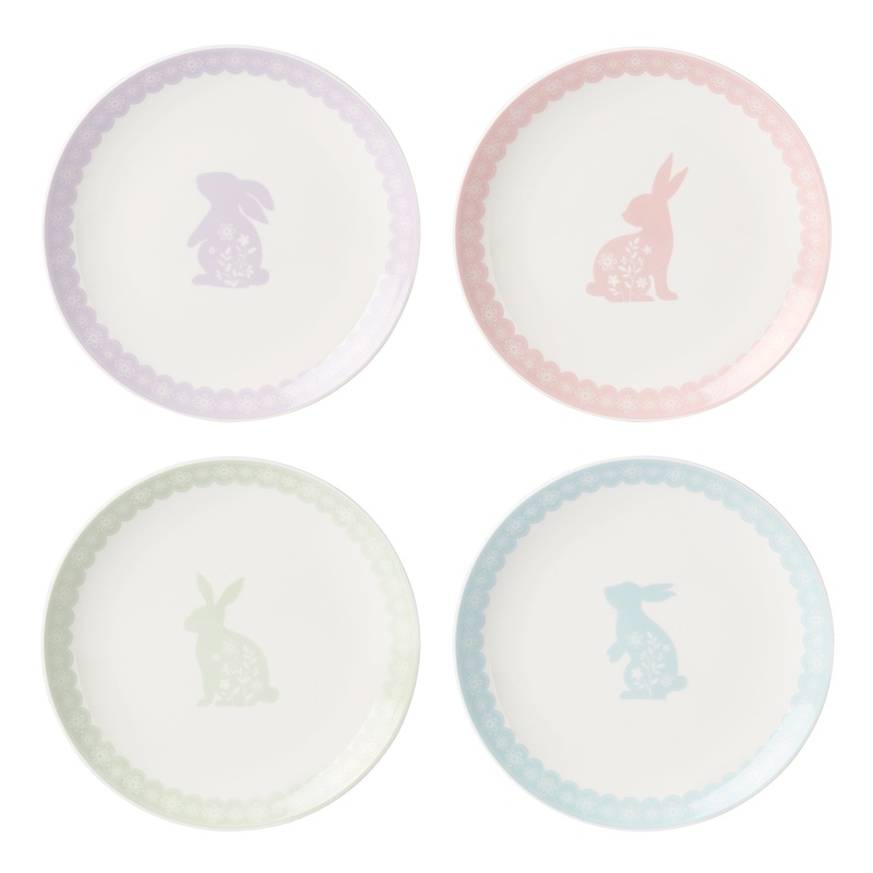 Bunny Hop Accent Plates - Set of 4