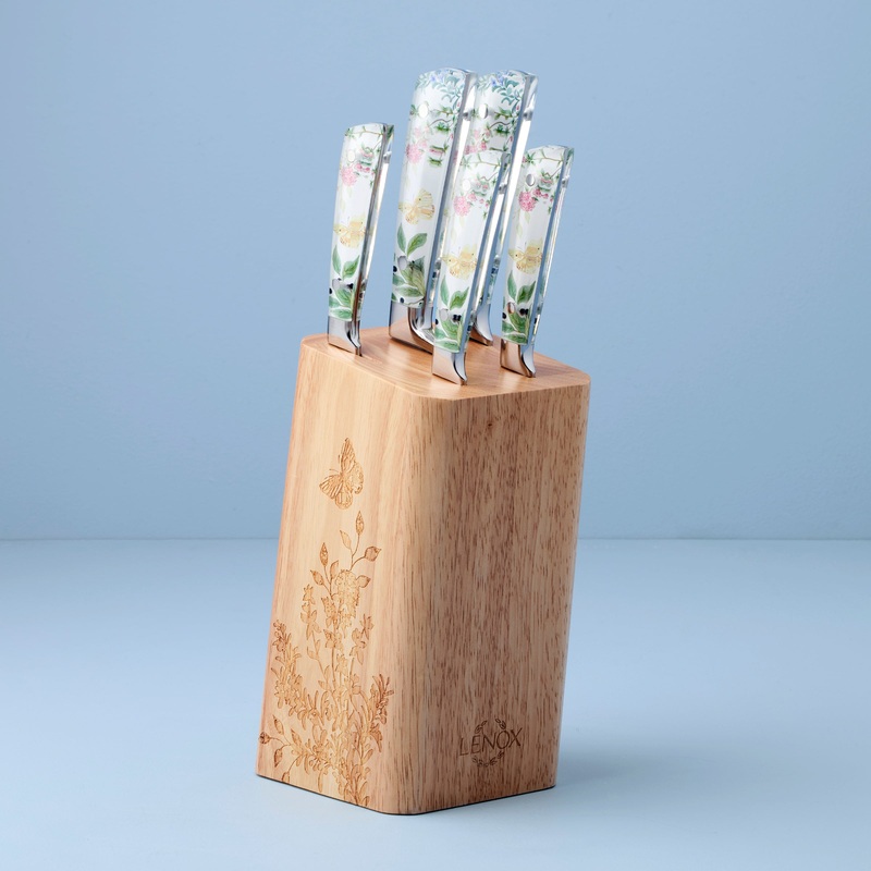 Butterfly Meadow Herbs 6 Piece Cutlery Block Set