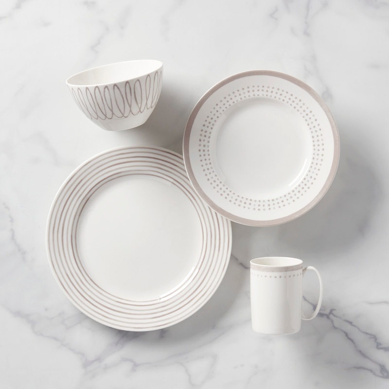 Charlotte Street Grey East 4-Piece Place Setting