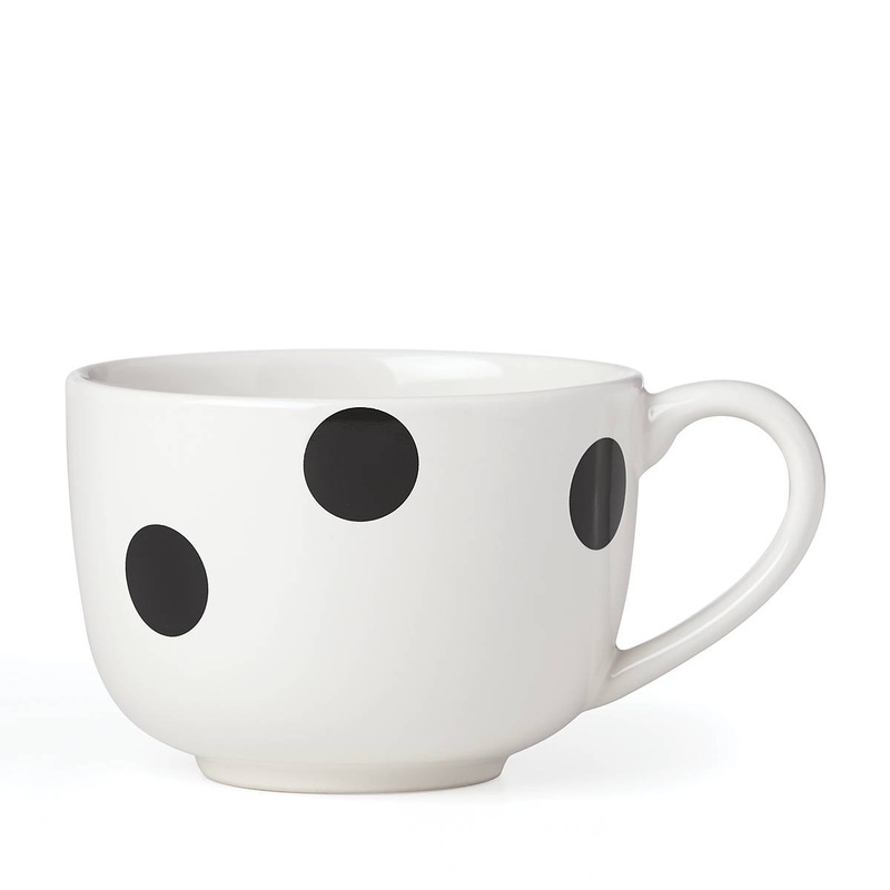 Deco Dot Black Latte Mug